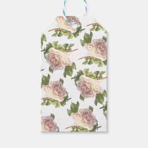 Blushing Ivory Peach Rose Geschenkanhänger