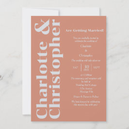 Blushing Liebe - Rosa & Grau Moderne Einladung