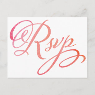Blushing Peach Wassercolor UAWG Postcard Einladungspostkarte