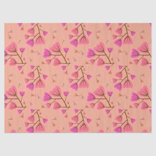 Blushing Petals Decorative Tissue Paper Seidenpapier (Vorderseite)