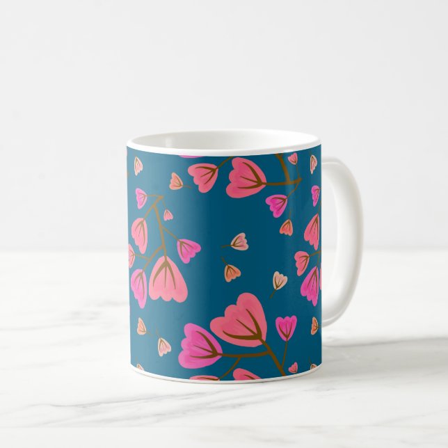 Blushing Petals Mug Kaffeetasse (VorderseiteRechts)
