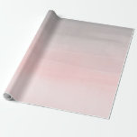 Blushing Pink & Gray Moderne Wasserfarbe Ombre Gla Geschenkpapier<br><div class="desc">Sonderverpackungspapier</div>