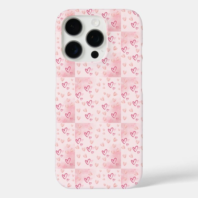 Blushing Pink Hearts Case-Mate iPhone Hülle (Rückseite)