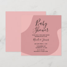 Blushing Pink Mauve Moderne Minimal Babydusche