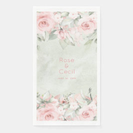 Blushing Pink Roses Hochzeitsessen Napkins Serviette