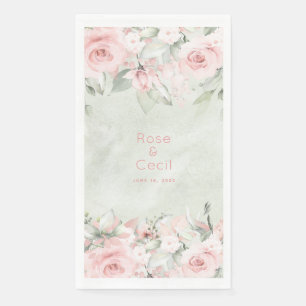 Blushing Pink Roses Hochzeitsessen Napkins Serviette