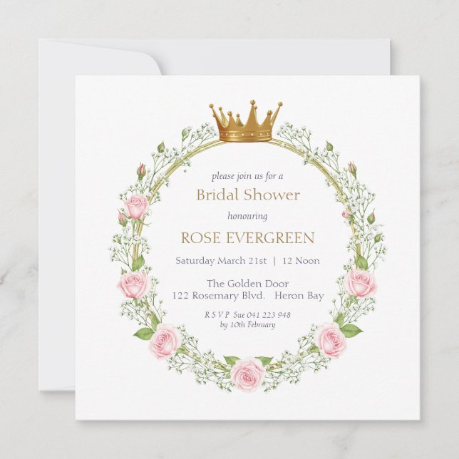 Blushing Romance: Rosa Rosen und Baby's Breathe (Vorderseite)