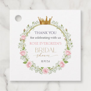 Blushing Romance: Rosa Rosen und Baby's Breathe Geschenkanhänger