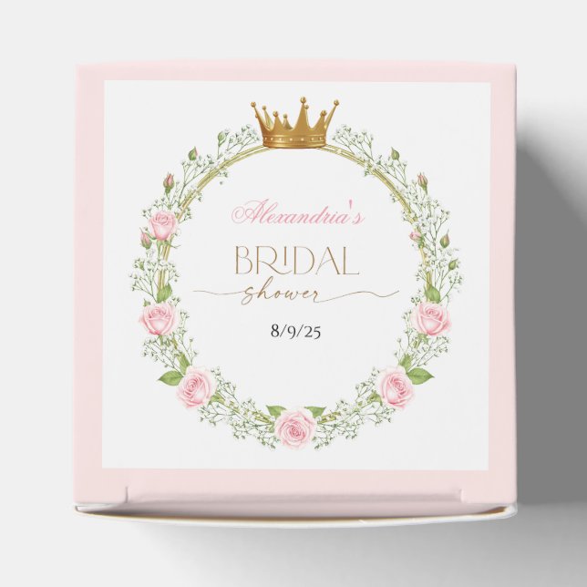 Blushing Romance: Roses & Baby's Breathe Geschenkschachtel (Oben)