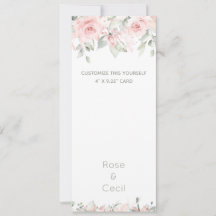 Blushing Rose 2 Wedding Invitation Suite