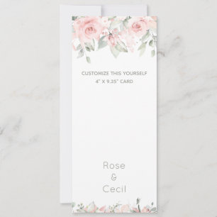 Blushing Rose 2 Wedding Invitation Suite Ankündigung