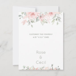 Blushing Rose 2 Wedding Stationery Anpassen Ankündigung