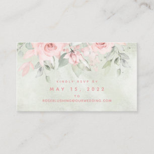 Blushing-Rose Hochzeit Online-RSVP-Karte Visitenkarte