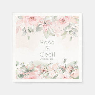 Blushing Rose Hochzeitcocktail Napkins Serviette