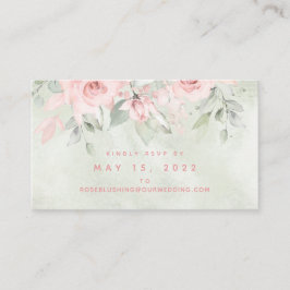 Blushing-Rose Hochzeiten Online-RSVP-Karte Visitenkarte