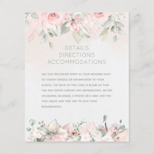 Blushing-Rose - Merkblatt für Hochzeitsdetails