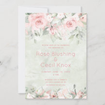 Blushing Rose Wedding Invitation Suite