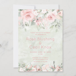 Blushing Rose Wedding Invitation Suite Einladung