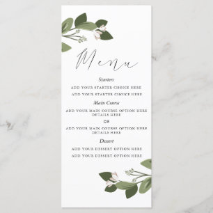 Blushing Sprigs Menu Card Menükarte
