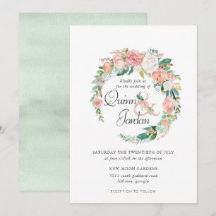 Blushing Summer   Einladung von Floral Wreath