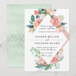 Blushing Summer | Hochzeit von Wasserfarben Einladung