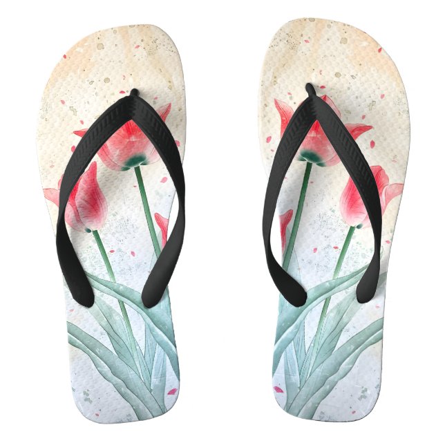 Blushing Tulip Elegance Flip Flops (Fußbett)