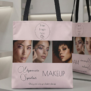BlushPink Schrift Logo Foto Makeup Studio