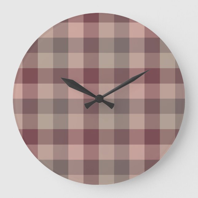 Blushwood Karo Große Wanduhr (Vorderseite)