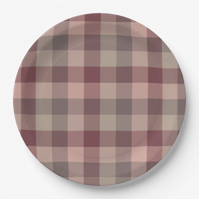 Blushwood Karo Pappteller (Vorderseite)