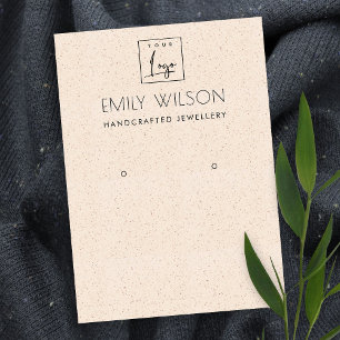 BLUSPEACH KERAMIK TEXTURE EARRING DISPLAY LOGO VISITENKARTE