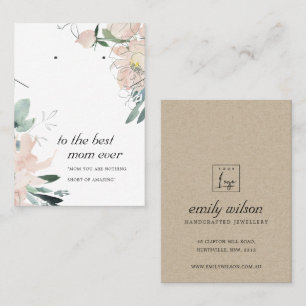 BLUSPINK FLORAL MAMA GIFT NECKLACE EARRING CARD PLATZKARTE