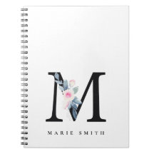 BLUSTER BLUE FLORAL ALPHABETS NAME LETTER