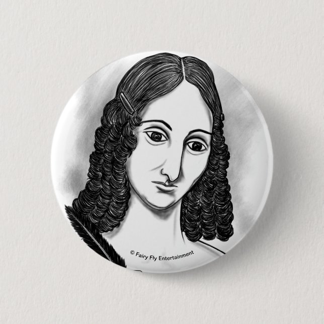 Blut auf dem Mond| Mary Shelley Artwork Button (Vorderseite)