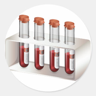 Blut-Beispielaufkleber Runder Aufkleber