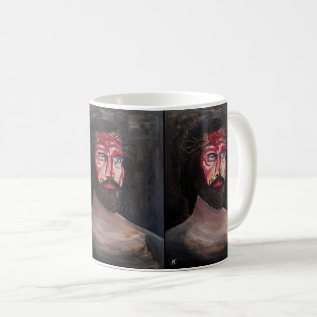 Blut-Christi-Gemälde von Alfred Fox Kaffeetasse (VorderseiteRechts)