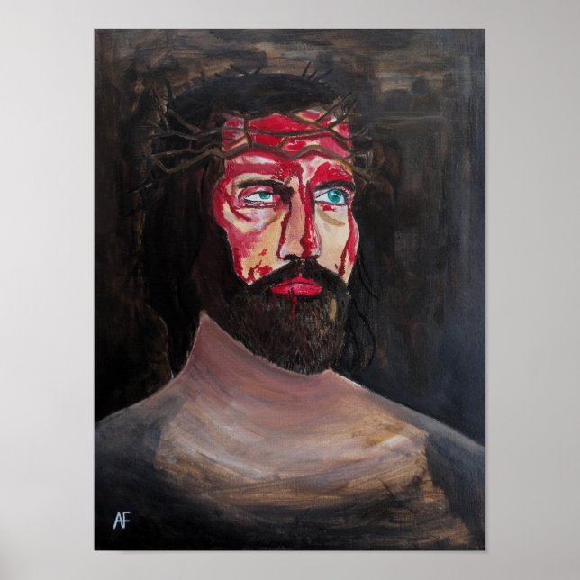 Blut-Christi-Gemälde von Alfred Fox Poster (Vorne)
