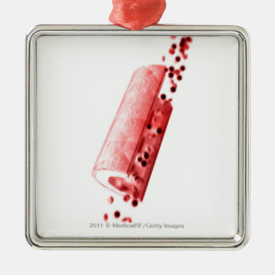 Blut, das eine Arterie durchfließt Silbernes Ornament