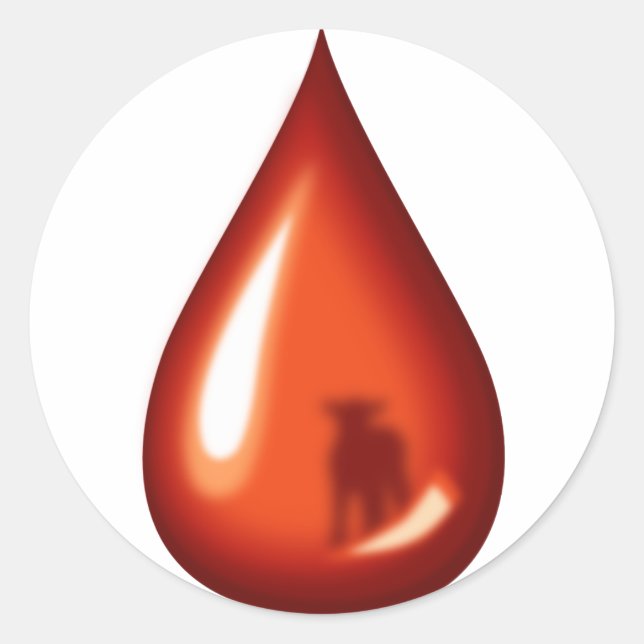 Blut des Lammes - Jesus Runder Aufkleber (Vorderseite)