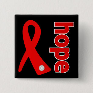 Blut-Krebs-Hoffnungs-Band Button