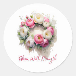 Blut mit Stärke, klassische Tasse Runder Aufkleber