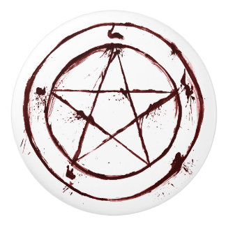 Blut Pentagram-Türknauf Keramikknauf