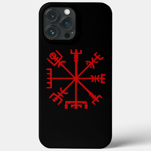 Blut Red Vegvísir (Viking Compass) Case-Mate iPhone Hülle (Rückseite)