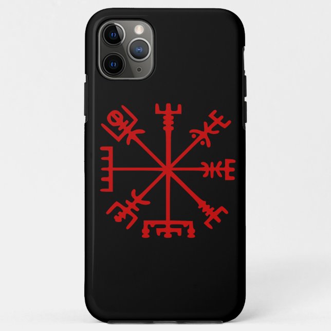 Blut Red Vegvísir (Viking Compass) Case-Mate iPhone Hülle (Rückseite)