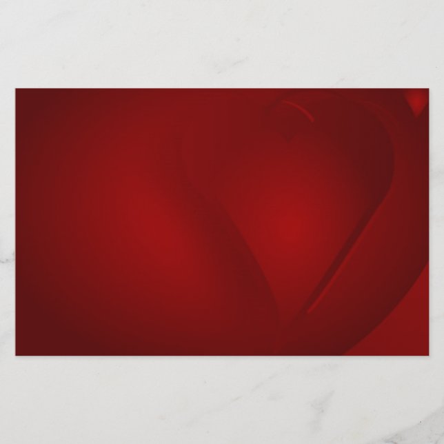 Blut-Rote Herzen Stationery Briefpapier (Vorderseite)