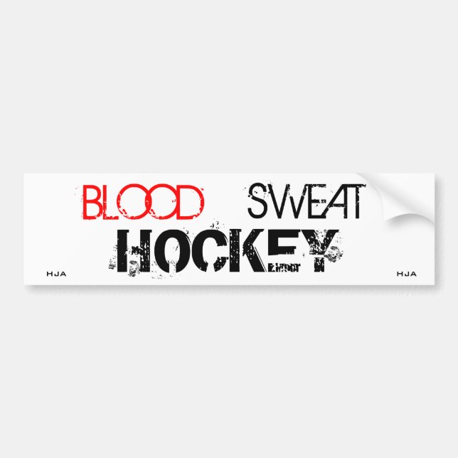 BLUT-SCHWEISS-HOCKEY AUTOAUFKLEBER (Vorne)