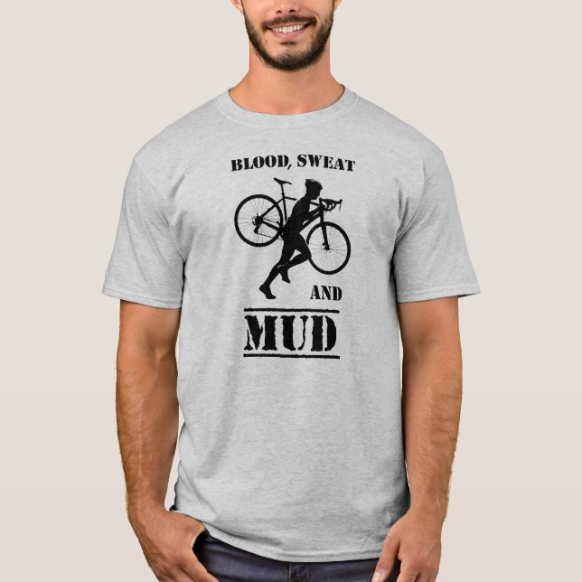 Blut-Schweiß und Mud-Zykloskreuz T-Shirt (Vorderseite)