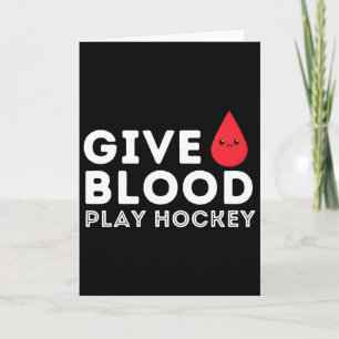Blut spenden Eishockey spielen - Lustiger Eishocke Karte