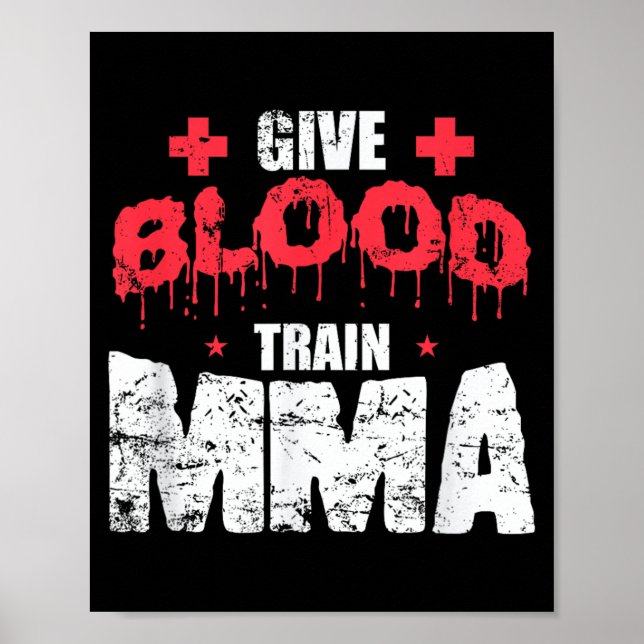 Blut spenden MMA Mixed Martial Arts Training Poster (Vorne)