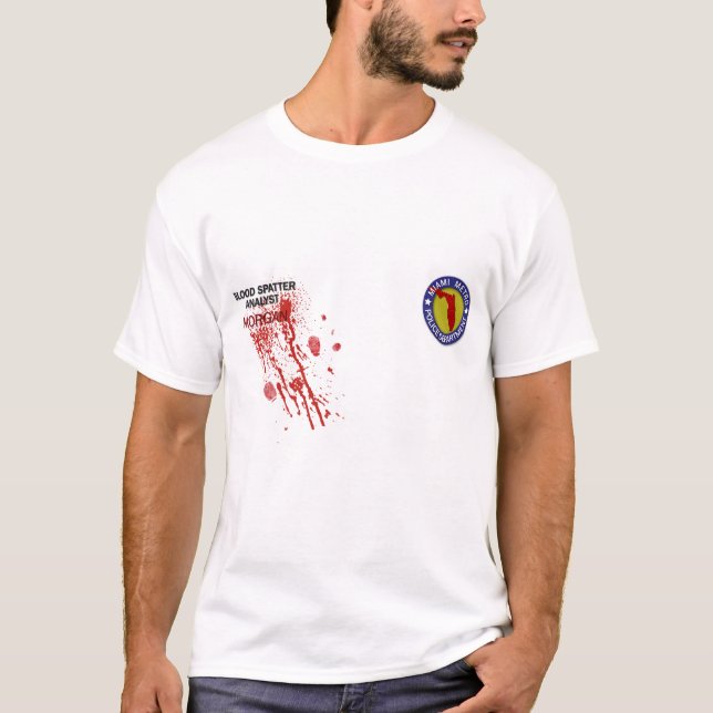 Blut-Spritzen-Analytiker-T - Shirt (Vorderseite)