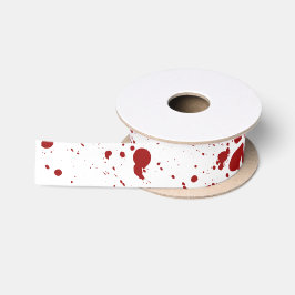 Blut-Spritzen, unheimliches blutiges getränktes Satinband